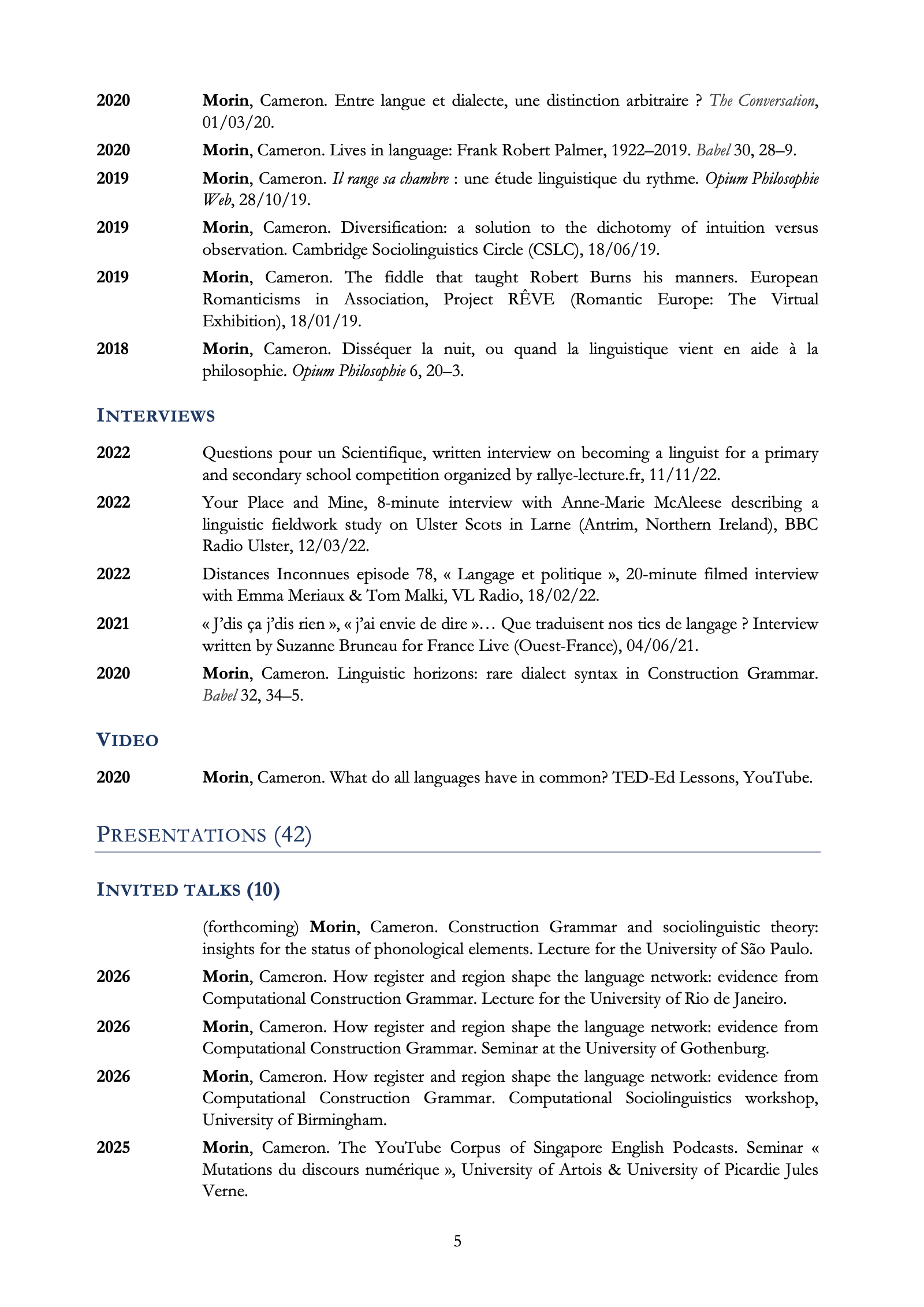 CV, page 5 of 10