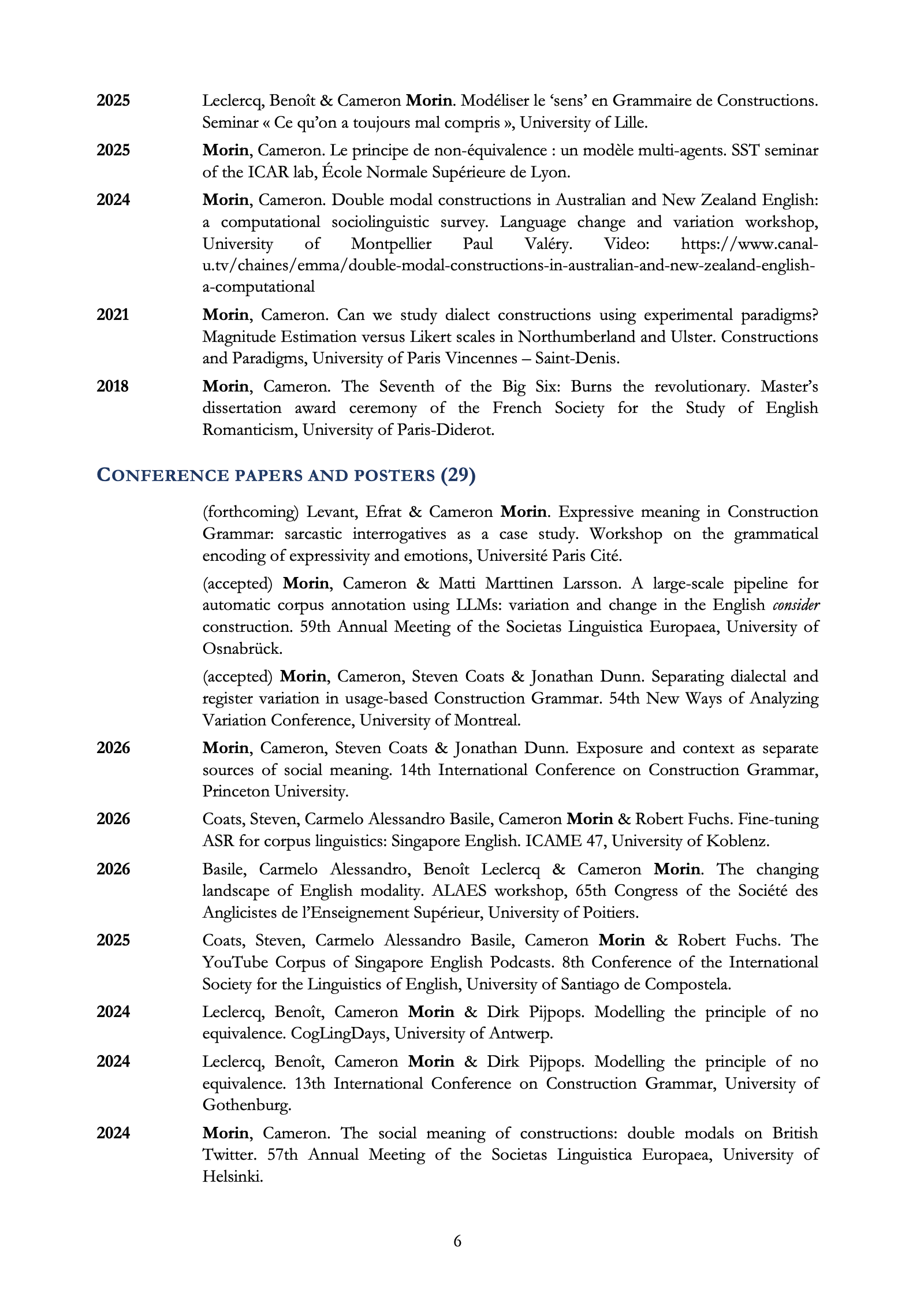 CV, page 6 of 10