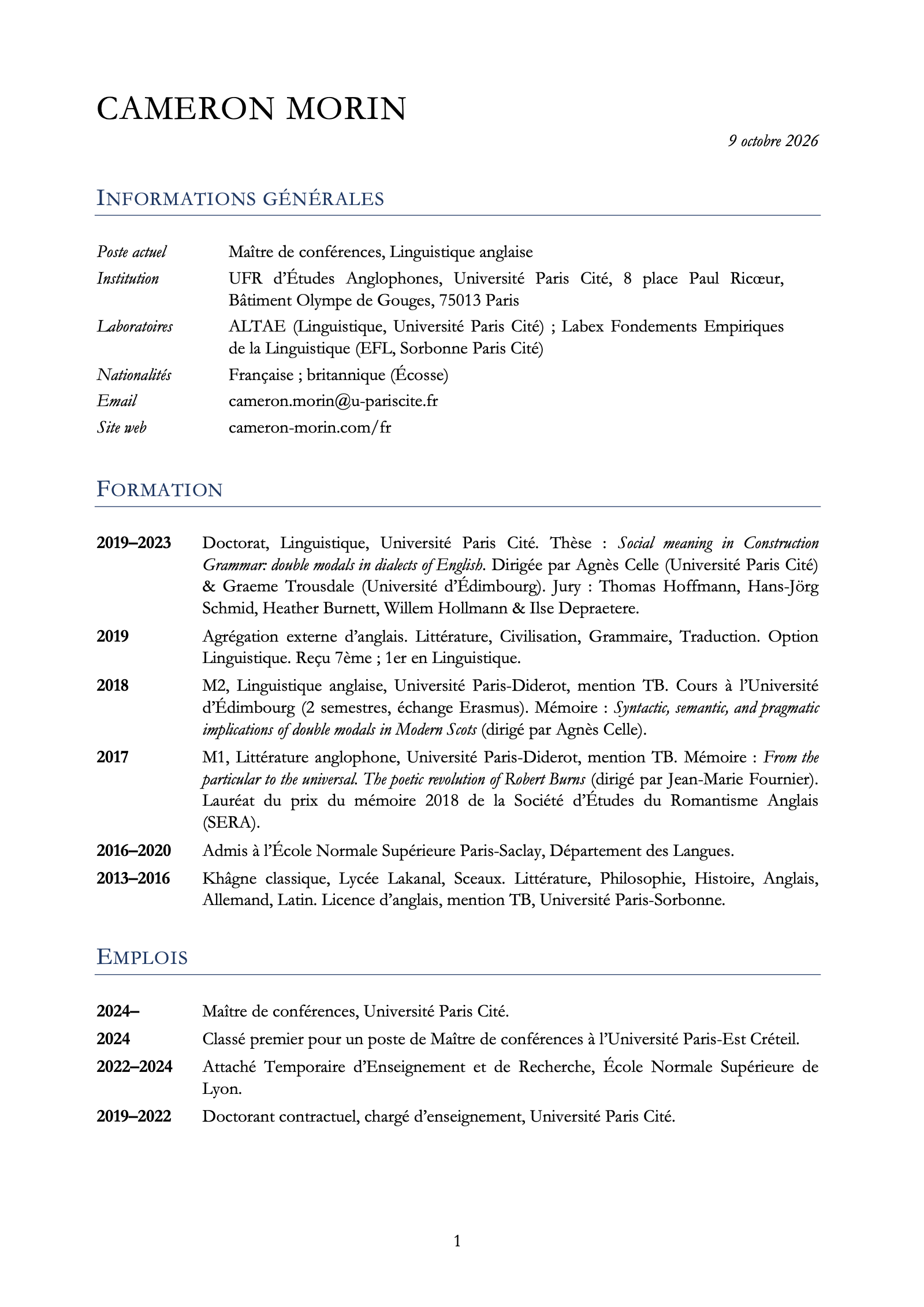 CV, page 1 sur 10